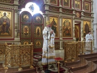 Митрополит Вятский и Слободской Марк совершил Божественную литургию в Спасо-Преображенском кафедральном соборе