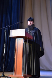 Секретарь Хабаровской епархии принял участие в торжественном собрании, посвященном Дню защитника Отечества