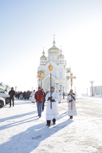 В день Крещения Господня в Хабаровске состоялся крестный ход на набережную Амура