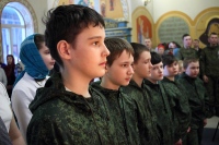 Юные патриоты приняли присягу в Покровском храме Хабаровска