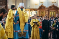Участники молодежного форума «Радость веры» помолились в главном храме Хабаровска