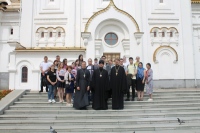 Добровольцы из Биробиджанской епархии ознакомились с опытом работы отдела по церковной благотворительности и социальному служению Хабаровской епархии