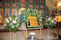 Благочинный Хабаровского благочиния передал благословение владыки в честь престольного праздника прихожанам Покровского храма