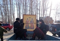 В храме святого Александра Невского появилась икона, написанная на пожертвования кадет и военных