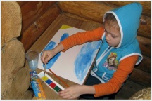 Конкурс рисунков в камчатском храме святого Александра Невского (5 января 2009 года)