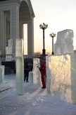 Создание ледовой композиции перед Спасо-Преображенским кафедральным собором,  день первый и второй. 21-22 декабря 2011 г.