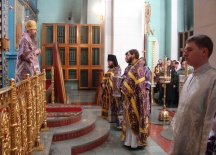 Освящение иконы в Градо-Хабаровском соборе Успения Божией Матери (5 апреля 2007)