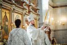 Божественная литургия в Спасо-Преображенском соборе 21 августа 2016 г.