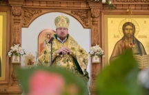 Митрополит Владимир совершил праздничную Божественную литургию в храме святого преподобного Серафима Саровского 1 августа  2018 года.